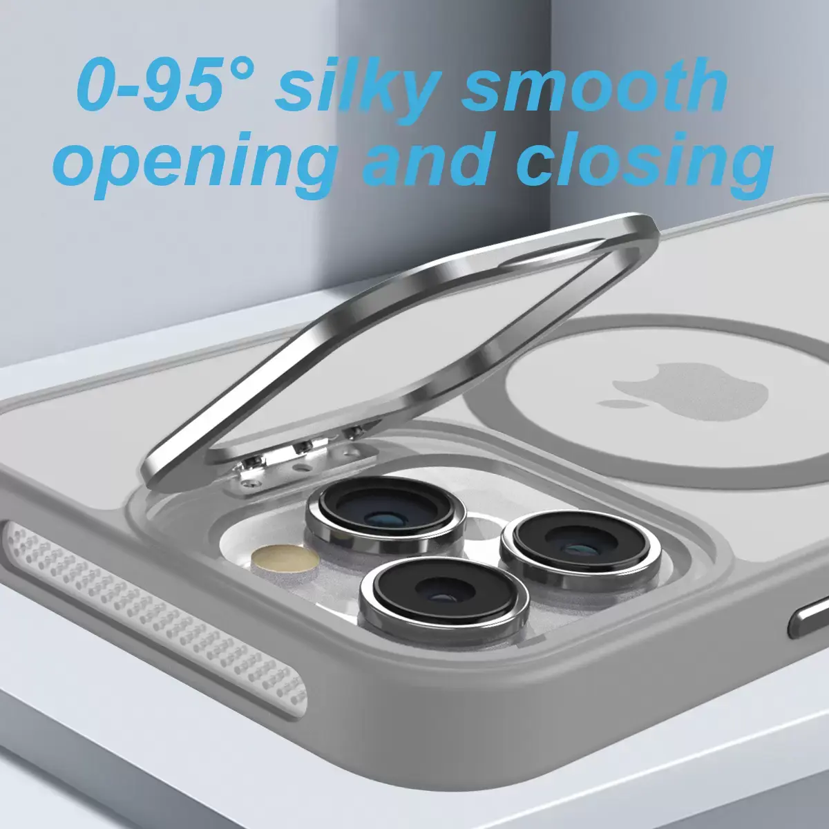 iPhone 17 Pro Max MagSafe Smoke Camera Stand Case Black